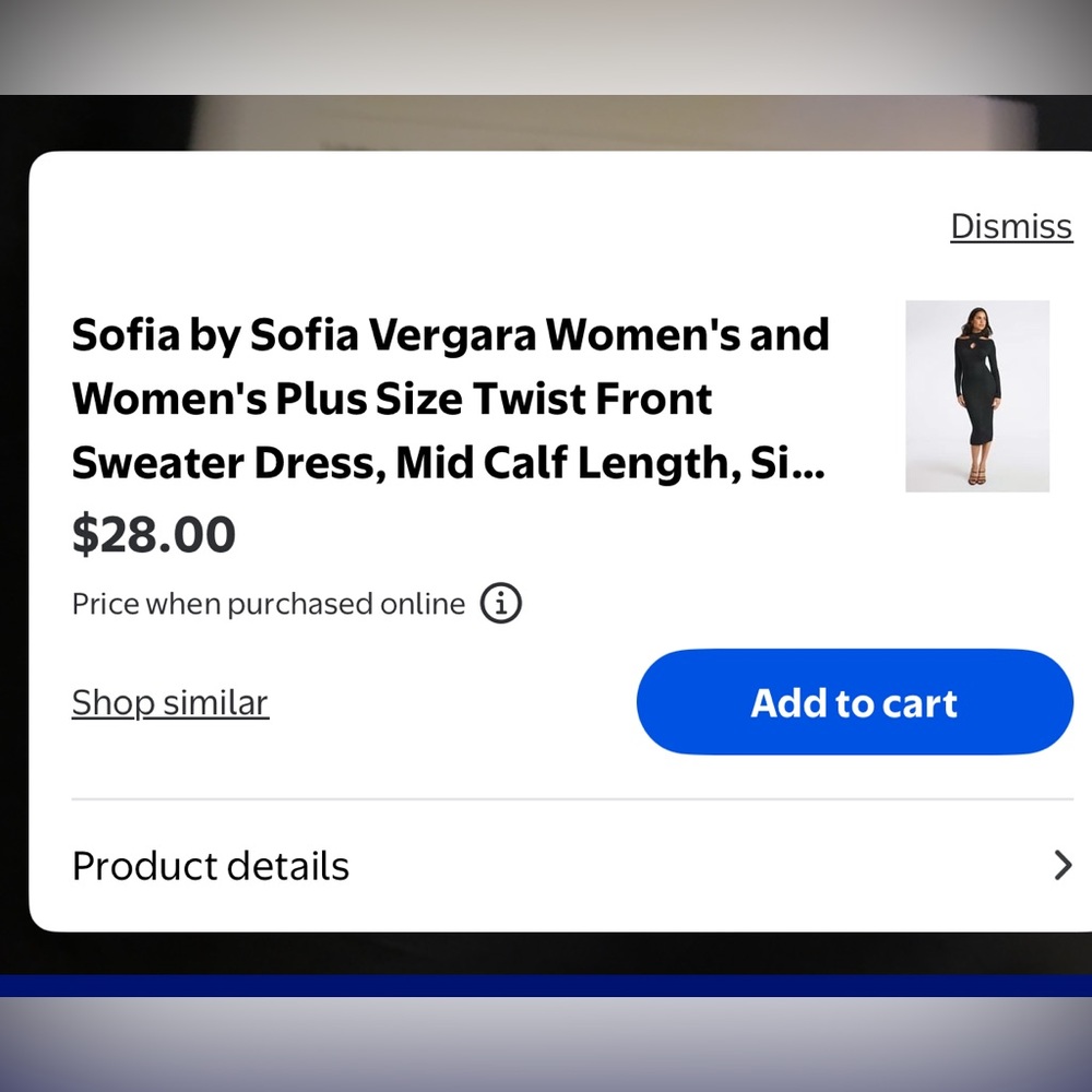 Brand-New Sofia by Sofia Vergara Twist Front Sweater Dress, size small - Picture 5 of 7